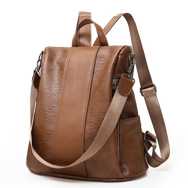 Rucsac de dama din piele ecologica cu maner detasabil in doua culori