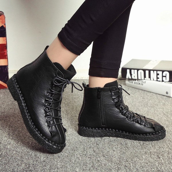 Ghete de dama NOI din piele ecologica in negru si maro