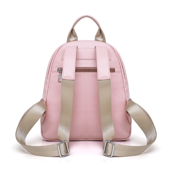 Άνετο σακίδιο με κορδέλα σε μαύρο και ροζ χρώμα