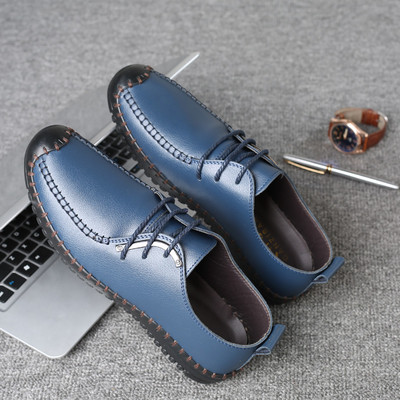 Αθλητικά casual ανδρικά δερμάτινα υποδήματα σε τρία χρώματα