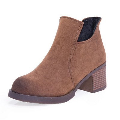 Κομψές γυναικείες δερμάτινες μπότες πάχους  τοκουνιού 6 εκσε τρία χρώματα