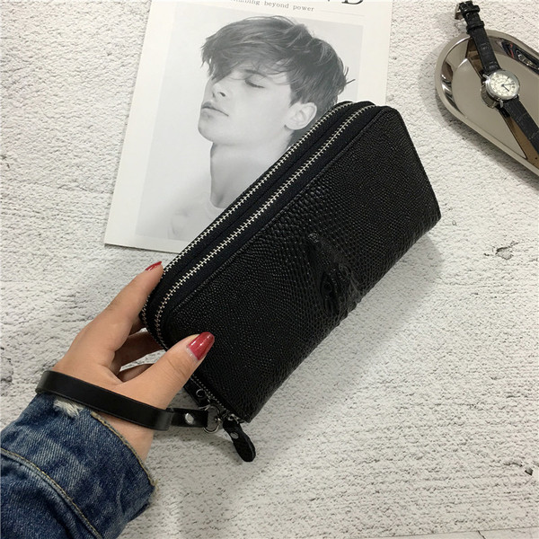 Modern női pénztárca fekete színben - három modell