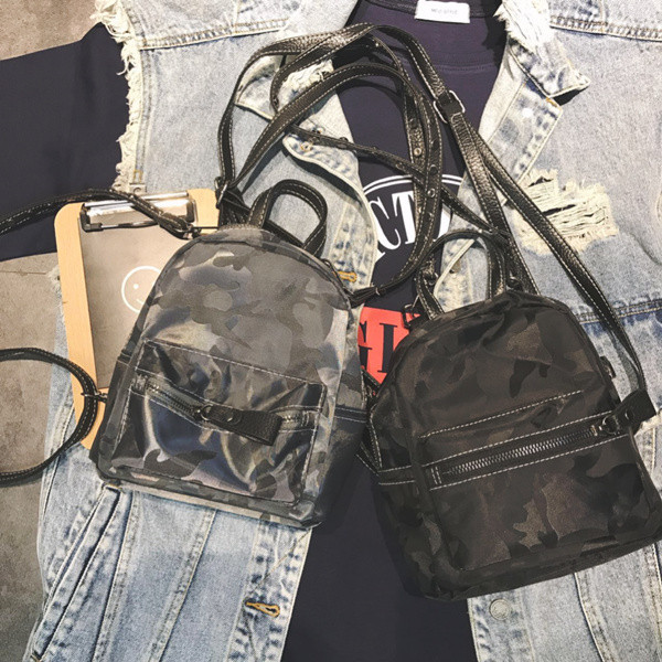 Terepszínű női kis hátizsák három színben