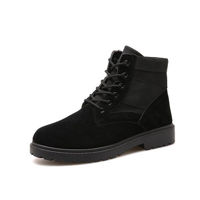 Ανδρικές χειμερινές μπότες σε οικολογικό δέρμα σε δύο χρώματα