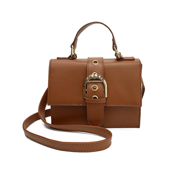 Modern női táska rövid és hosszú füllel, fekete és barna színben