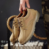 Öko bőrből készült férfi téli cipő két színben