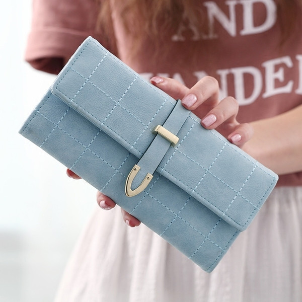 Stílusos női pénztárca öt színben, fém rögzítéssel