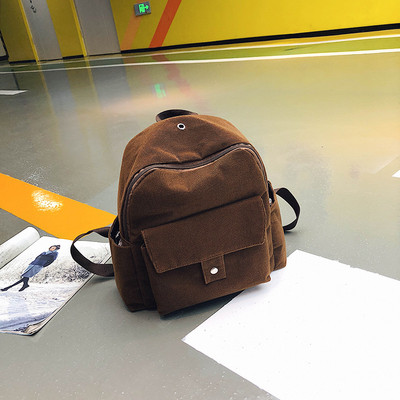 Γυναικείο σακίδιο σε έξι χρώματα με μπροστινή τσέπη