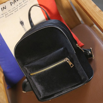 Stílusos női bársony hátizsák négy színben