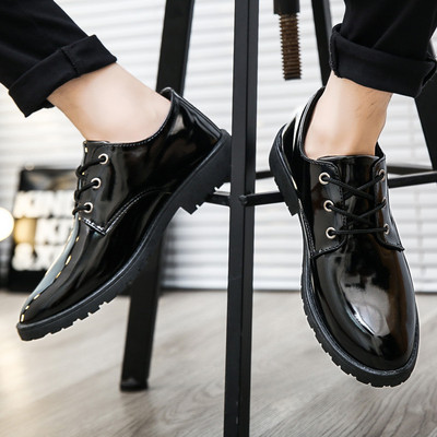 Модерни мъжки обувки в черен цвят-два модела