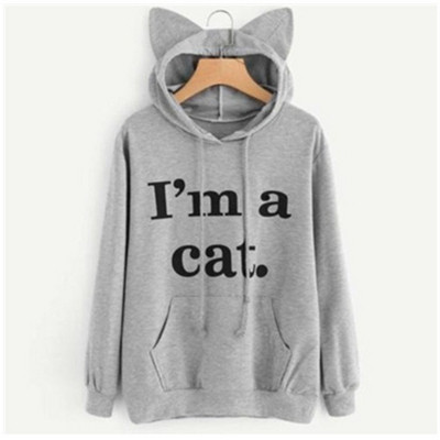 Γυναικείο φούτερ με κουκούλα και κουκούλα σε τέσσερα χρώματα