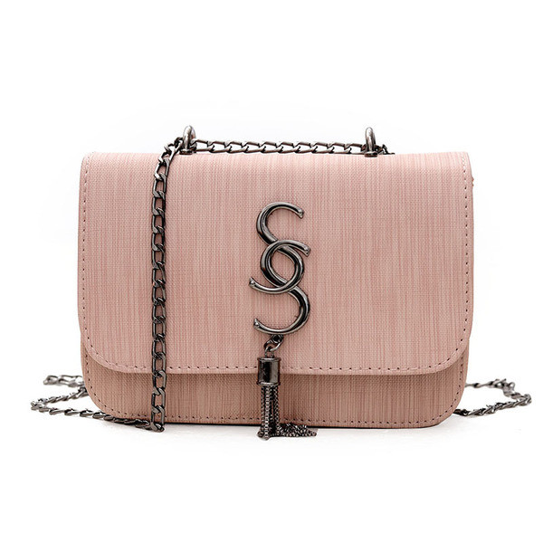  ΝΕΟ Κομψή γυναικεία τσάντα με μεταλλική λαβή σε διάφορα χρώματα