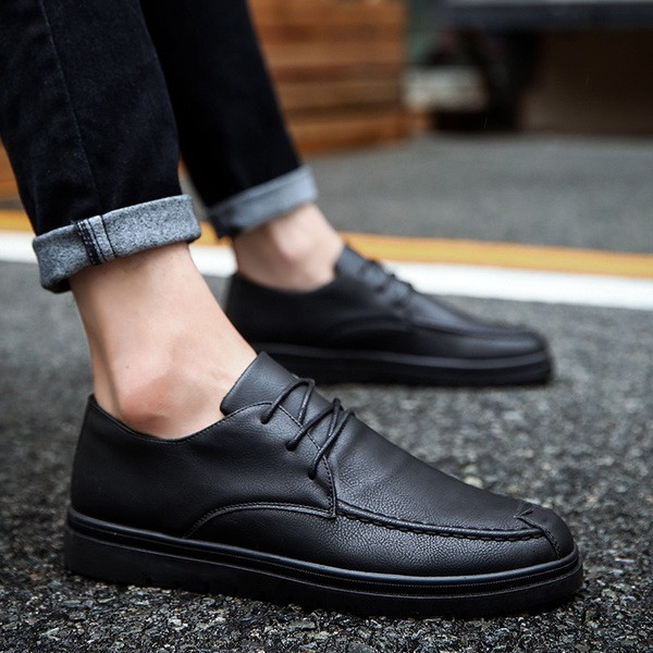 Férfi alkalmi cipő három színben, öko bőrből