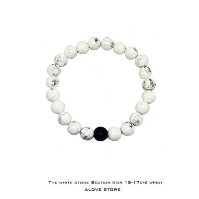 Ανδρικό βραχιόλι σε μαύρο και άσπρο χρώμα