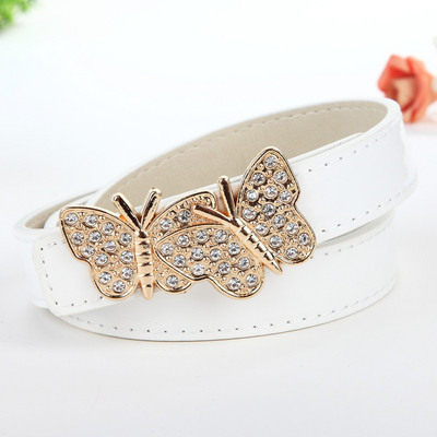 Μοντέρνα γυναικεία ζώνη με μεταλλική πόρπη σε διάφορα χρώματα