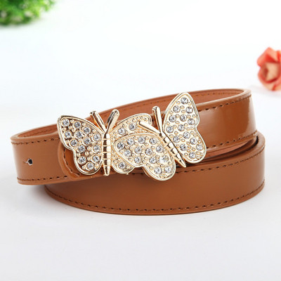 Μοντέρνα γυναικεία ζώνη με μεταλλική πόρπη σε διάφορα χρώματα