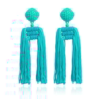 Γυναικεία μακρύ σκουλαρίκια με κρόσσια σε διάφορα χρώματα