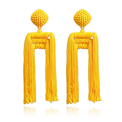 Γυναικεία μακρύ σκουλαρίκια με κρόσσια σε διάφορα χρώματα