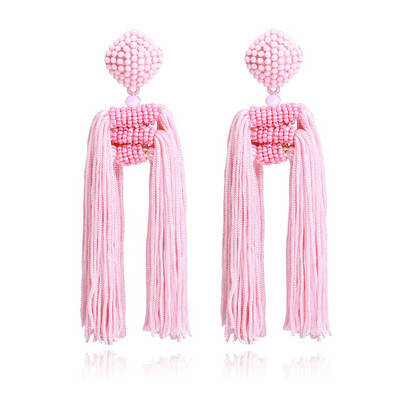 Γυναικεία μακρύ σκουλαρίκια με κρόσσια σε διάφορα χρώματα