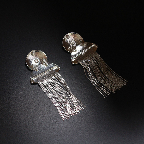 Modern női fülbevaló ezüst és arany színben