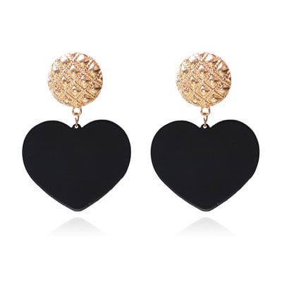 Γυναικεία σκουλαρίκια σε σχήμα καρδιάς σε διάφορα χρώματα