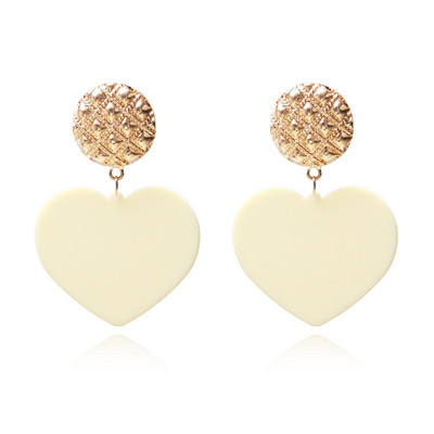 Γυναικεία σκουλαρίκια σε σχήμα καρδιάς σε διάφορα χρώματα