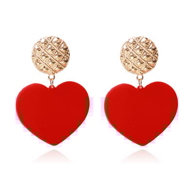 Γυναικεία σκουλαρίκια σε σχήμα καρδιάς σε διάφορα χρώματα