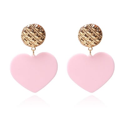 Γυναικεία σκουλαρίκια σε σχήμα καρδιάς σε διάφορα χρώματα