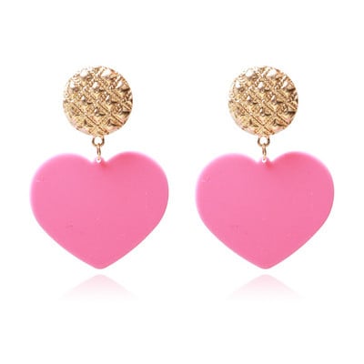 Γυναικεία σκουλαρίκια σε σχήμα καρδιάς σε διάφορα χρώματα