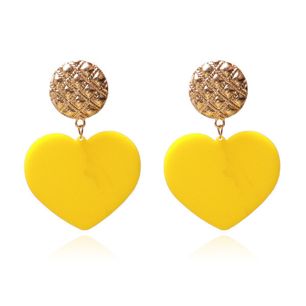 Γυναικεία σκουλαρίκια σε σχήμα καρδιάς σε διάφορα χρώματα