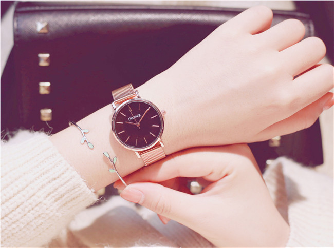 Ceas și brățară de damă din aur și argint