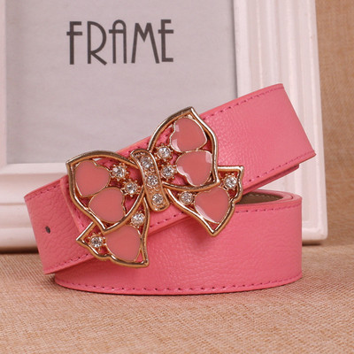 Cureaua de dama eleganta cu catarama metalica in mai multe culori