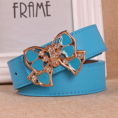 Cureaua de dama eleganta cu catarama metalica in mai multe culori