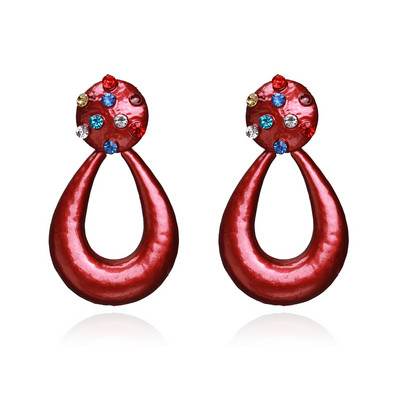 Νεο μοντέλο γυναικεία σκουλαρίκια με έγχρωμες πέτρες