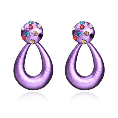 Νεο μοντέλο γυναικεία σκουλαρίκια με έγχρωμες πέτρες