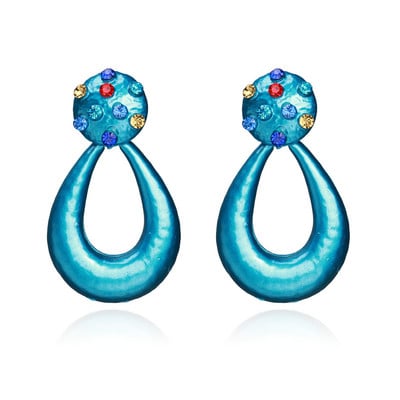 Νεο μοντέλο γυναικεία σκουλαρίκια με έγχρωμες πέτρες