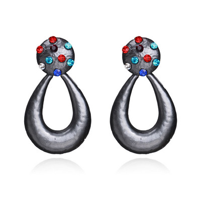 Νεο μοντέλο γυναικεία σκουλαρίκια με έγχρωμες πέτρες