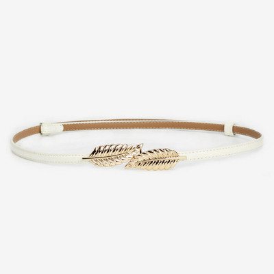 Κομψή λεπτή γυναικεία ζώνη με μεταλλική πόρπη σε διάφορα χρώματα