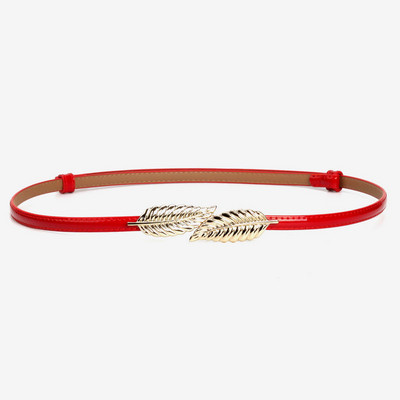 Κομψή λεπτή γυναικεία ζώνη με μεταλλική πόρπη σε διάφορα χρώματα