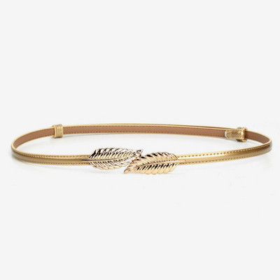 Κομψή λεπτή γυναικεία ζώνη με μεταλλική πόρπη σε διάφορα χρώματα