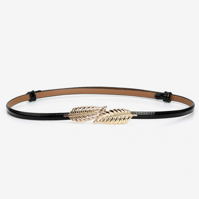 Κομψή λεπτή γυναικεία ζώνη με μεταλλική πόρπη σε διάφορα χρώματα