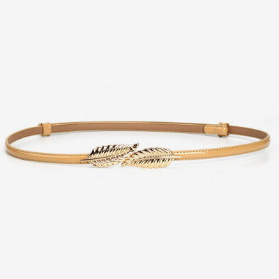 Κομψή λεπτή γυναικεία ζώνη με μεταλλική πόρπη σε διάφορα χρώματα