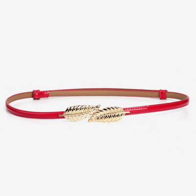 Κομψή λεπτή γυναικεία ζώνη με μεταλλική πόρπη σε διάφορα χρώματα