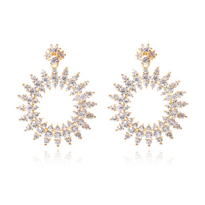 Κομψά γυναικεία σκουλαρίκια με πέτρες σε τρία σχέδια