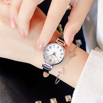 Модерен дамски часовник с тънка каишка+гривна
