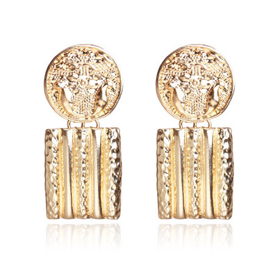 Μοντέρνα γυναικεία σκουλαρίκια σε ασημί και χρυσό χρώμα