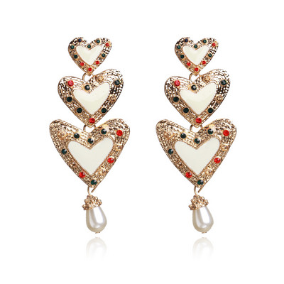 Γυναικεία μακρύ σκουλαρίκια με πέτρες σε διάφορα χρώματα