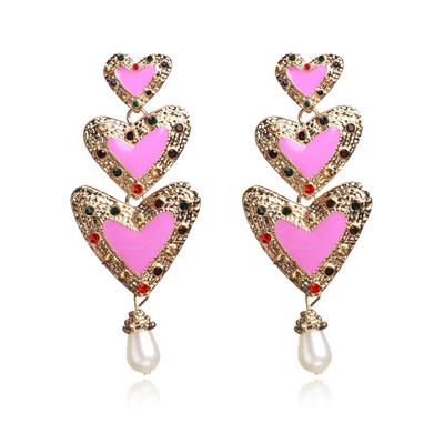 Γυναικεία μακρύ σκουλαρίκια με πέτρες σε διάφορα χρώματα