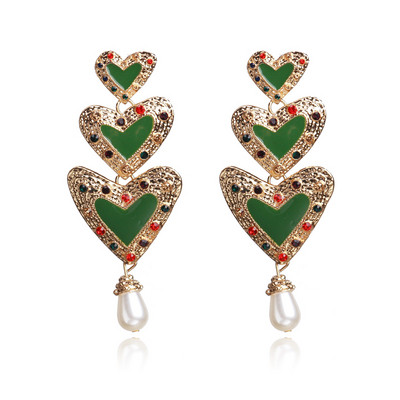 Γυναικεία μακρύ σκουλαρίκια με πέτρες σε διάφορα χρώματα