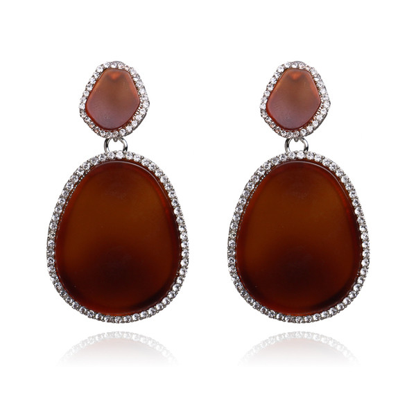 Cercei casual dama cu pietre in mai multe culori